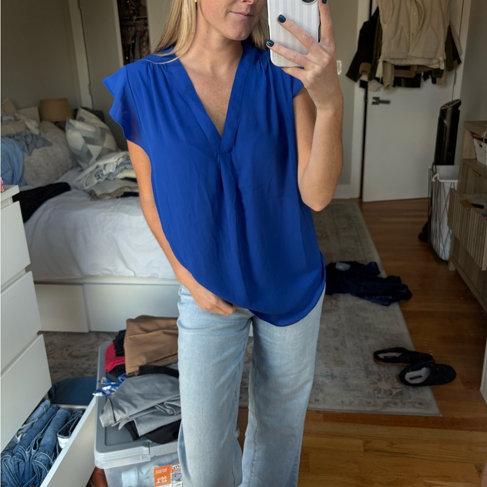 Chaus Blue Blouse